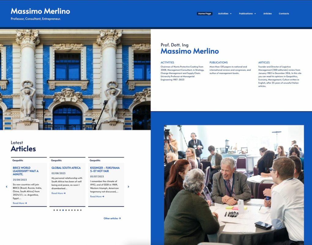 Prof. Ing. Massimo Merlino - Professor, Consultant, Entrepreneur